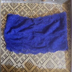 💥 $5 if bundled - Small Lace Bandeau Royal Blue American Eagle